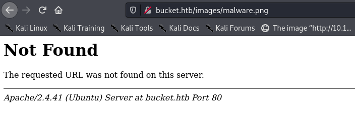 Apache page showing image is not found